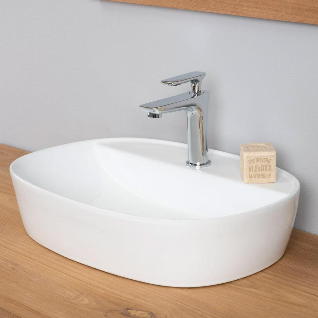 Vasque en céramique avec plage Bahia 50cm Vasque en céramique avec plage Bahia 50cm