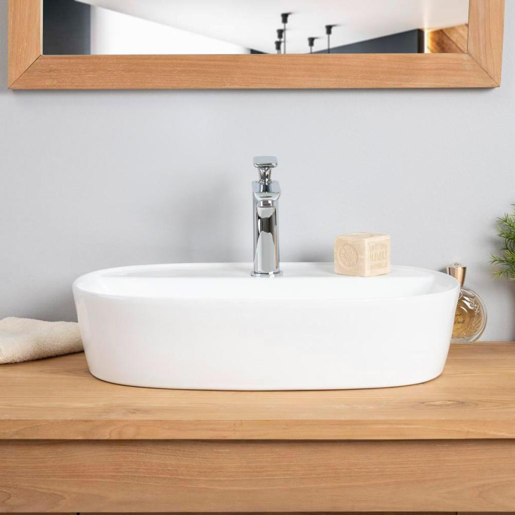 Vasque en céramique avec plage Bahia 50cm Vasque en céramique avec plage Bahia 50cm