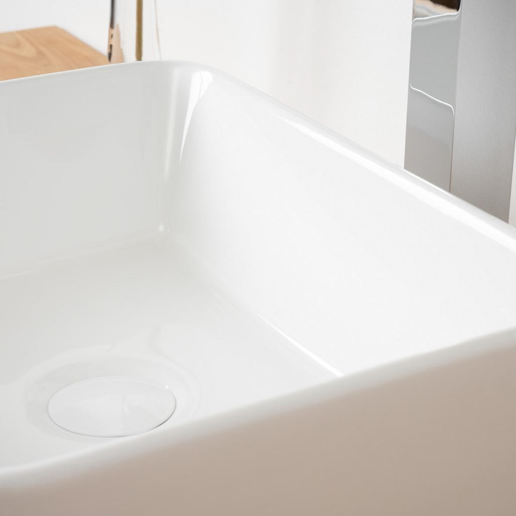Vasque rectangulaire à poser céramique Gordon 40cm