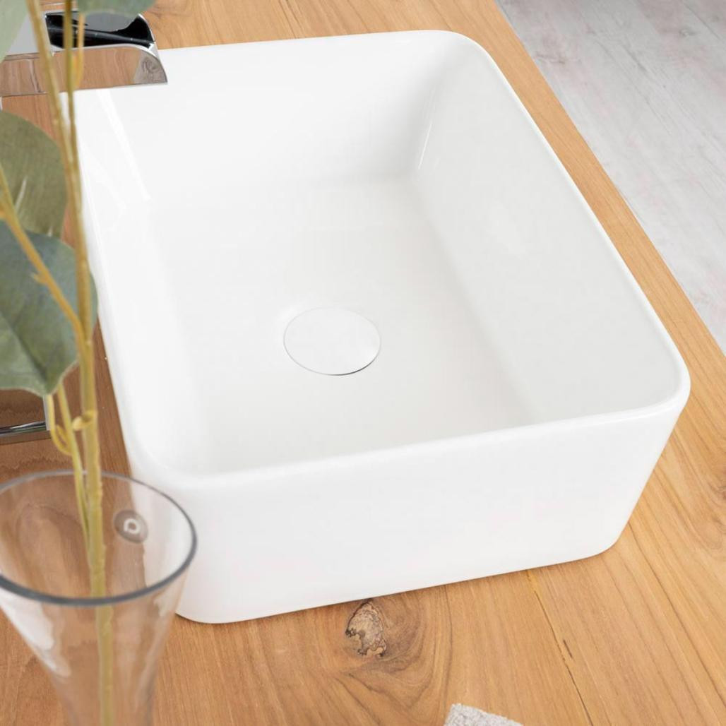 Vasque rectangulaire à poser céramique Gordon 40cm