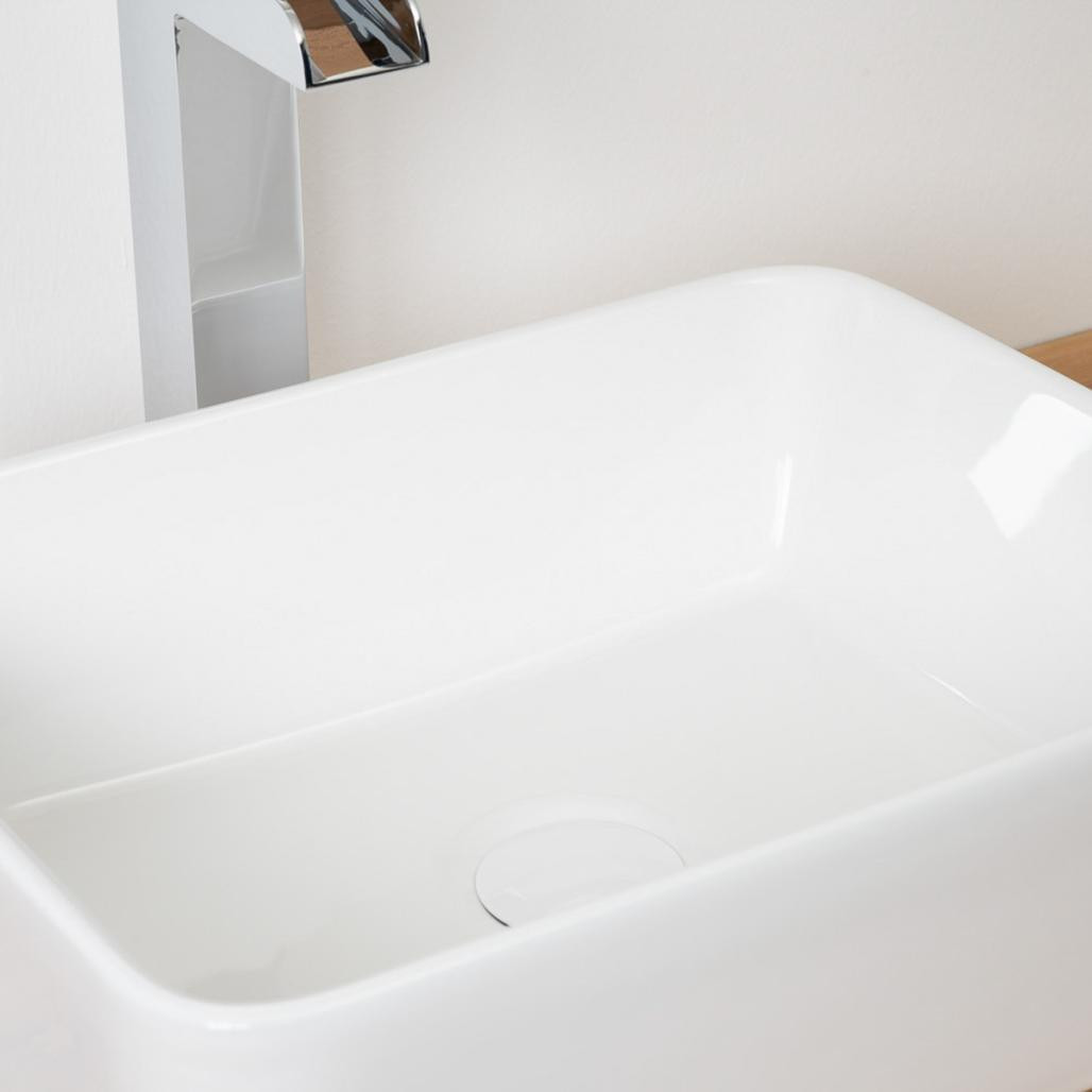 Vasque rectangulaire à poser céramique Gordon 40cm