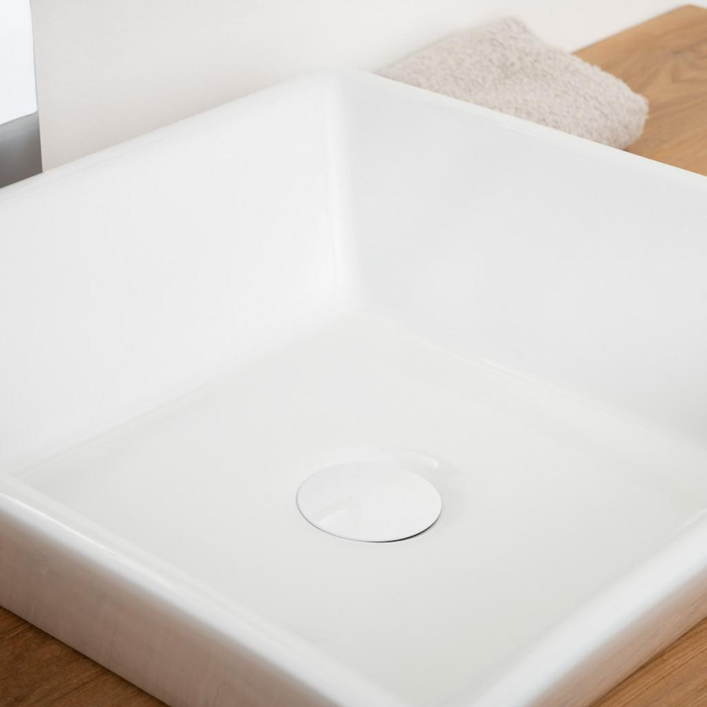 Vasque carré en céramique Nash 41cm