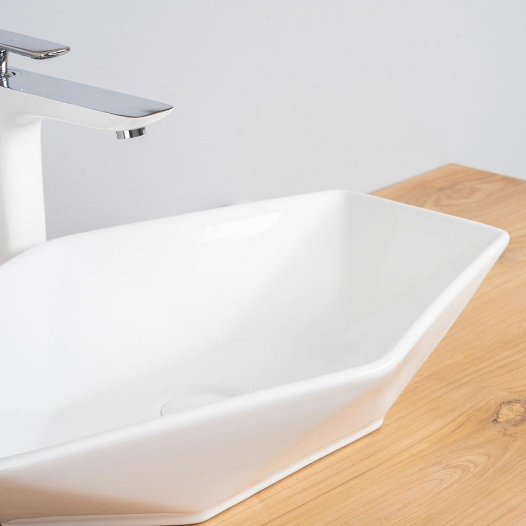 Vasque en céramique à poser Origami 57cm Vasque en céramique à poser Origami 57cm