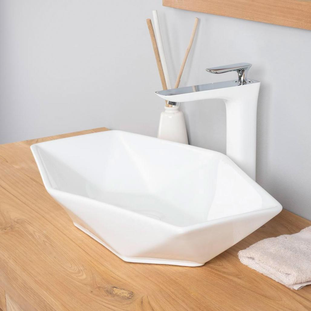 Vasque en céramique à poser Origami 57cm Vasque en céramique à poser Origami 57cm