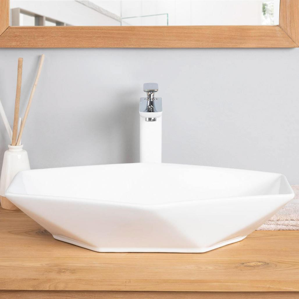 Vasque en céramique à poser Origami 57cm Vasque en céramique à poser Origami 57cm