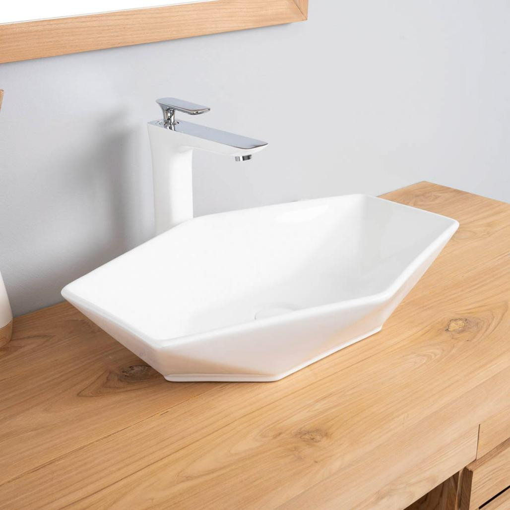 Vasque en céramique à poser Origami 57cm Vasque en céramique à poser Origami 57cm