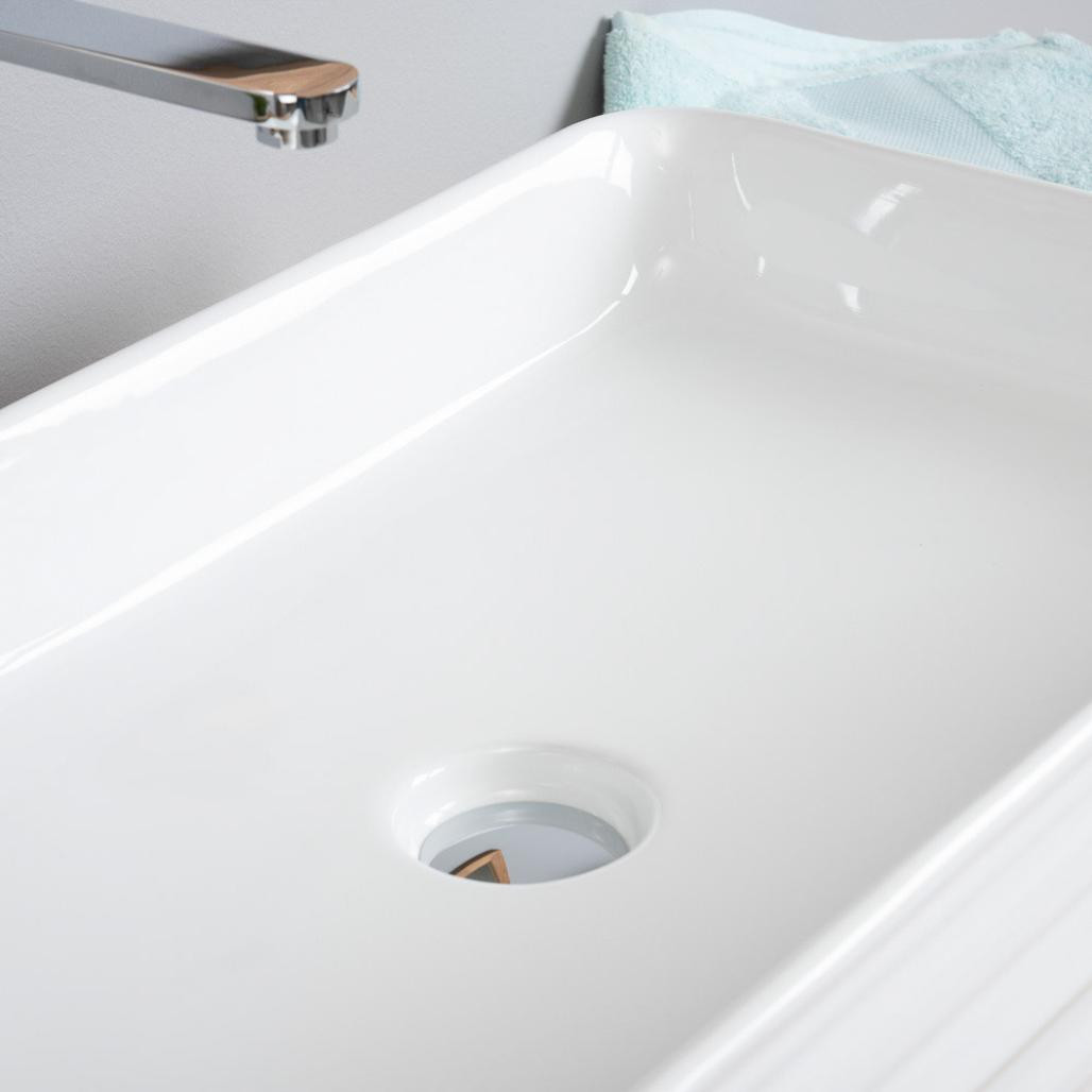 Vasque en céramique rectangulaire Trooper 67cm