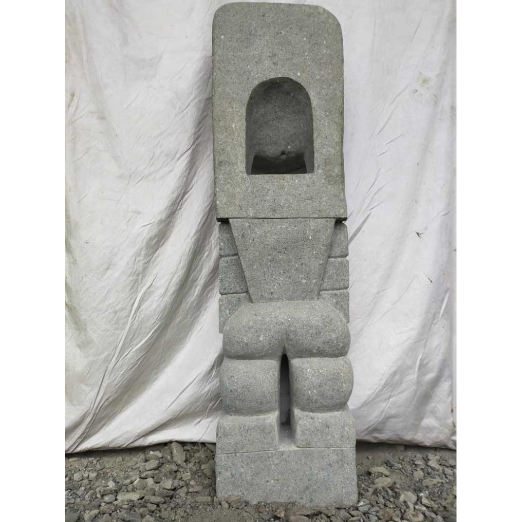 Tiki polynesien statue en pierre 1m