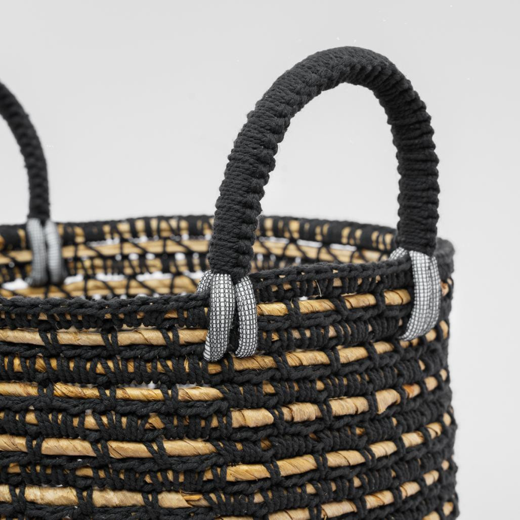 Lot de 2 paniers en fibre végétale XL-M Anaya