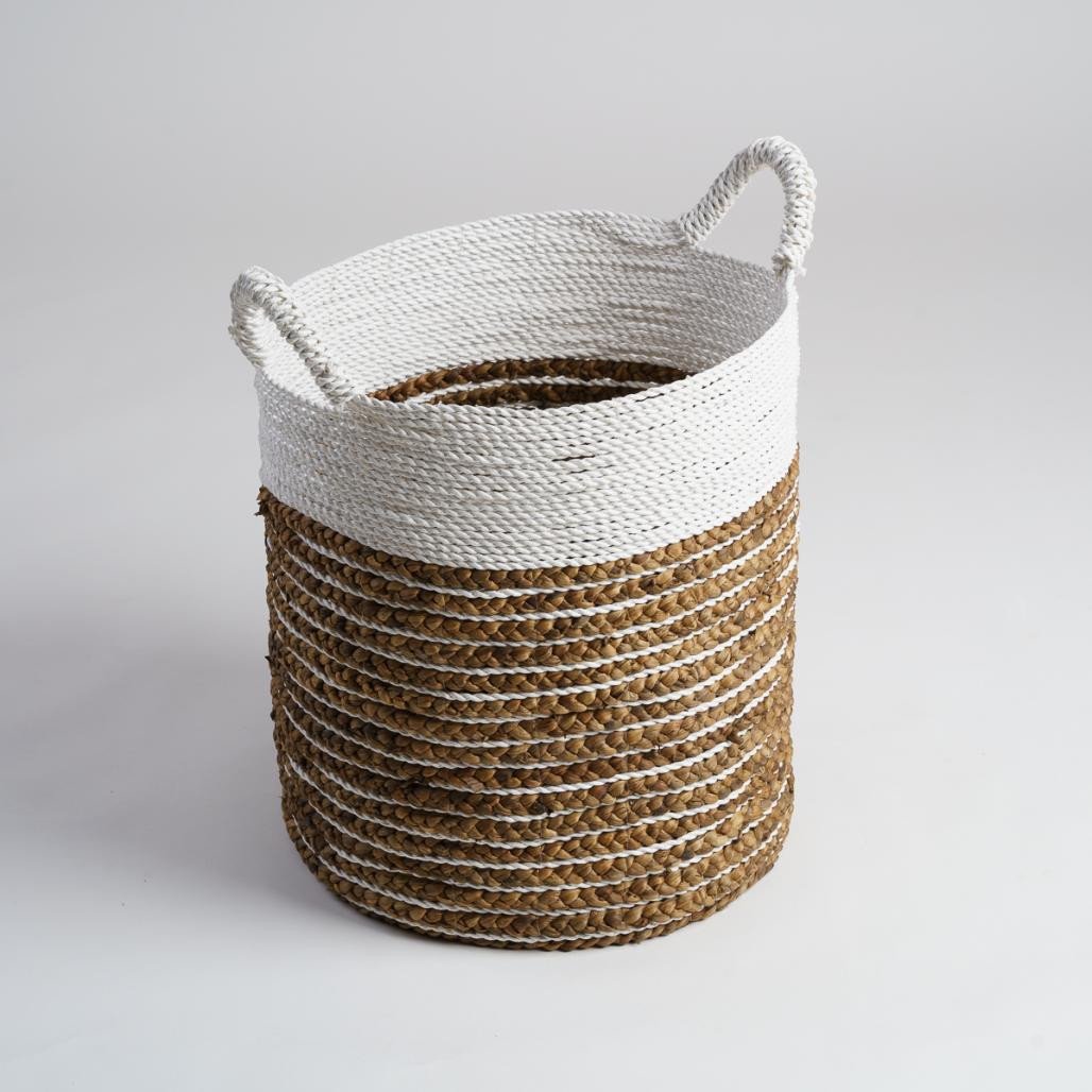 Grand panier tressé en jacinthe d'eau XL Vito Grand panier tressé en jacinthe d'eau XL Vito