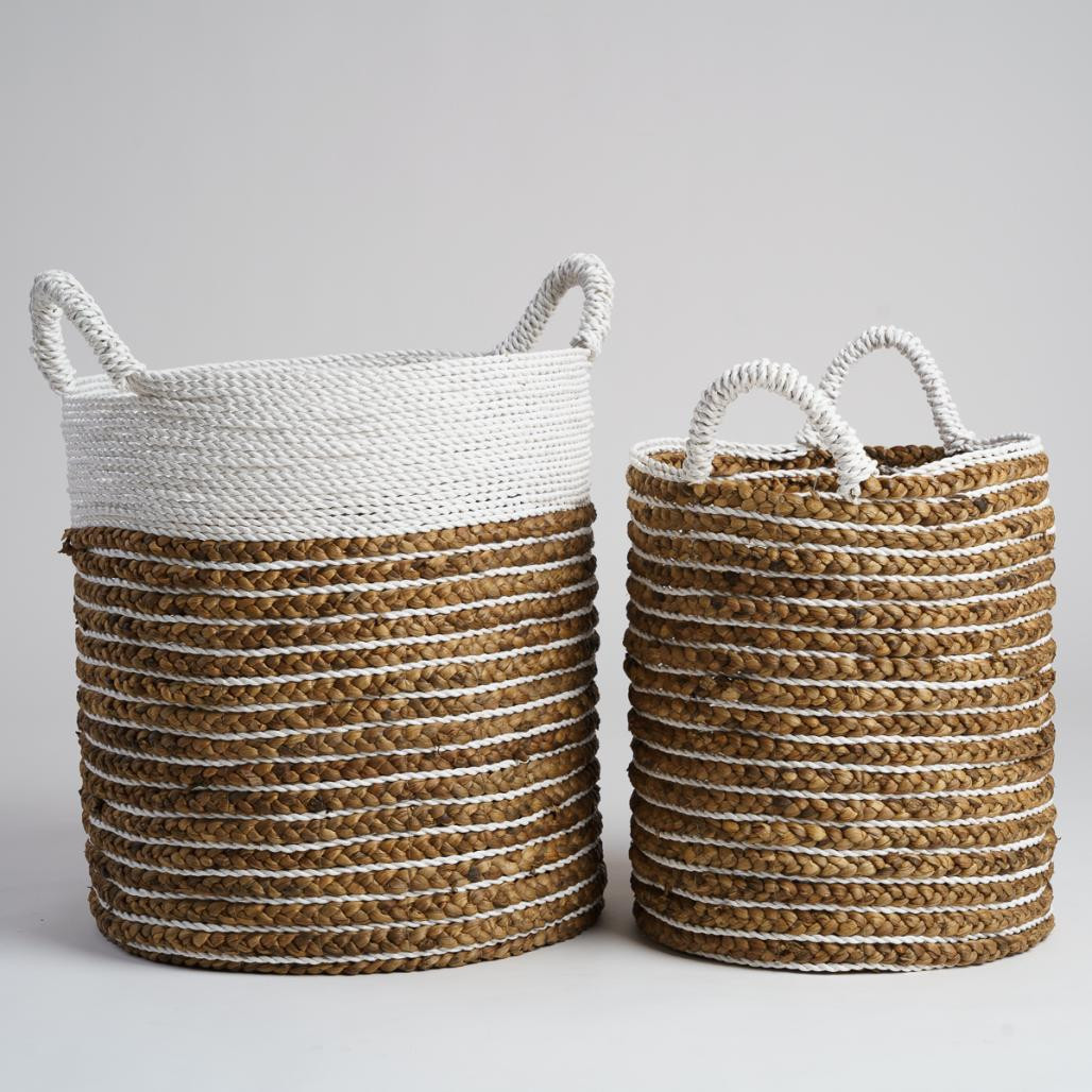 Grand panier tressé en jacinthe d'eau XL Vito Grand panier tressé en jacinthe d'eau XL Vito