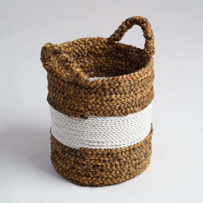 Panier tressé en jacinthe d'eau S Vito