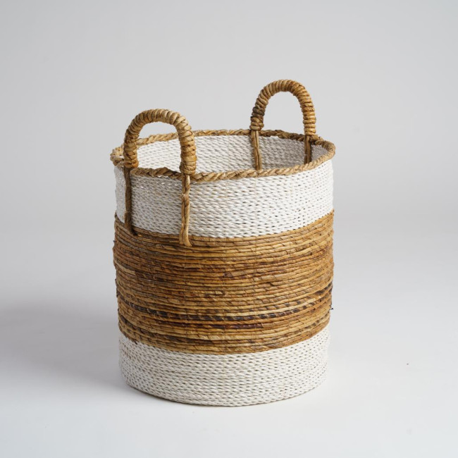 Grand panier en fibre végétale avec poignées XL Unix