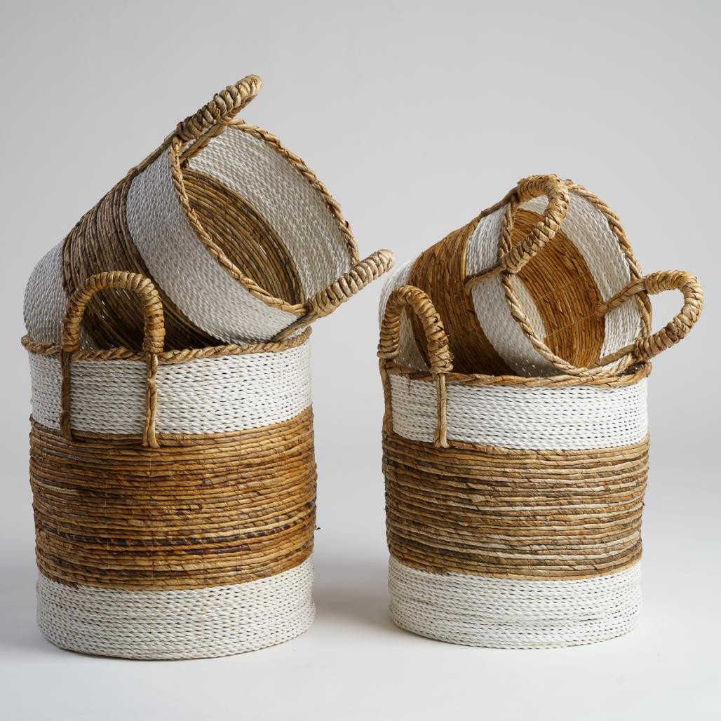 Grand panier en fibre végétale avec poignées XL Unix Grand panier en fibre végétale avec poignées XL Unix