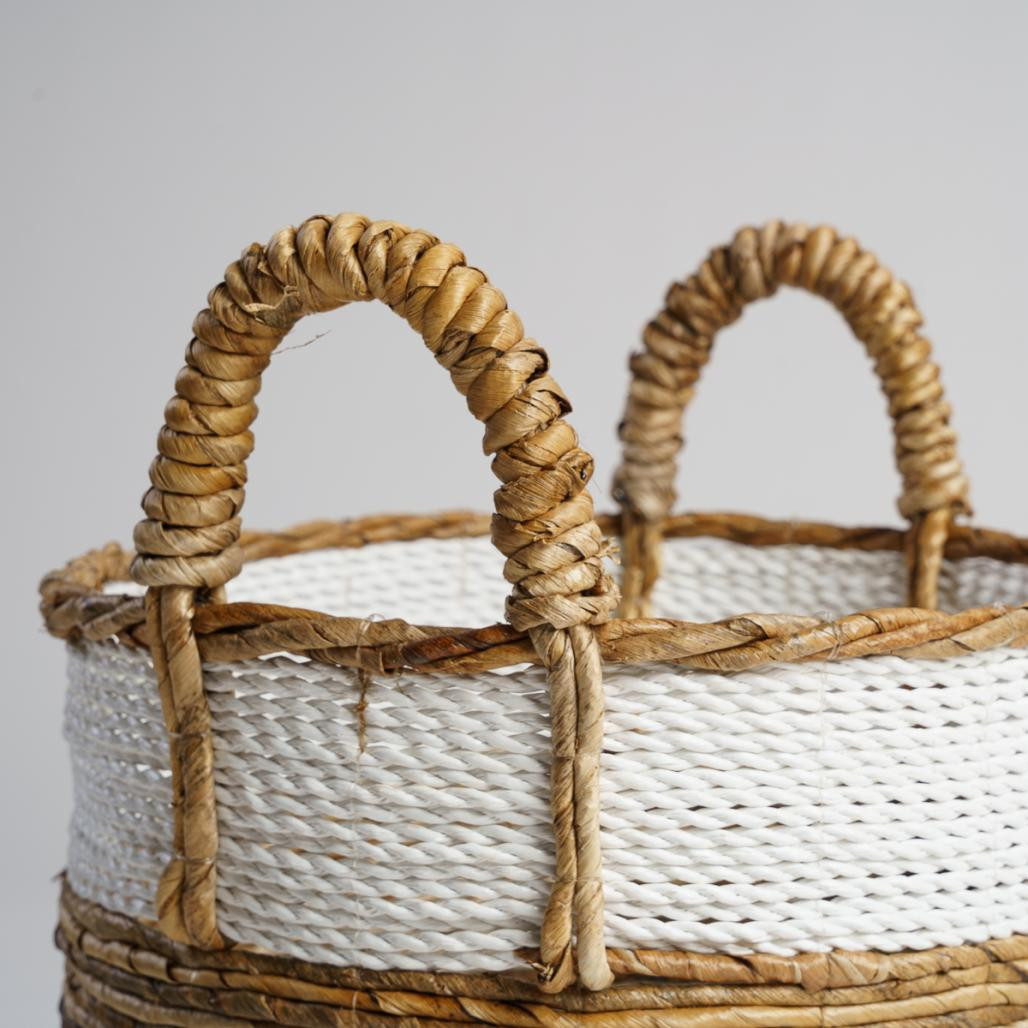 Panier en fibre végétale avec poignées L Unix Panier en fibre végétale avec poignées L Unix