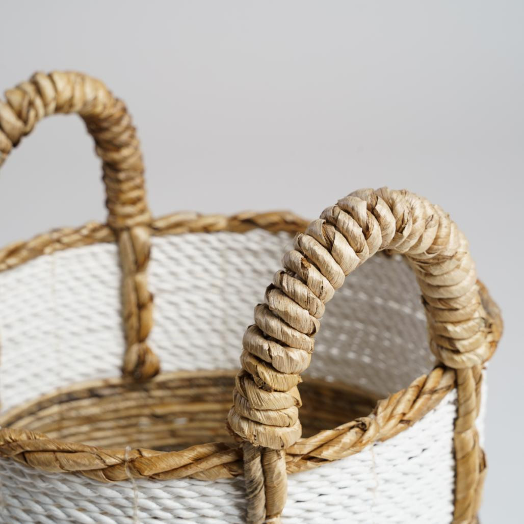 Panier en fibre végétale avec poignées M Unix Panier en fibre végétale avec poignées M Unix