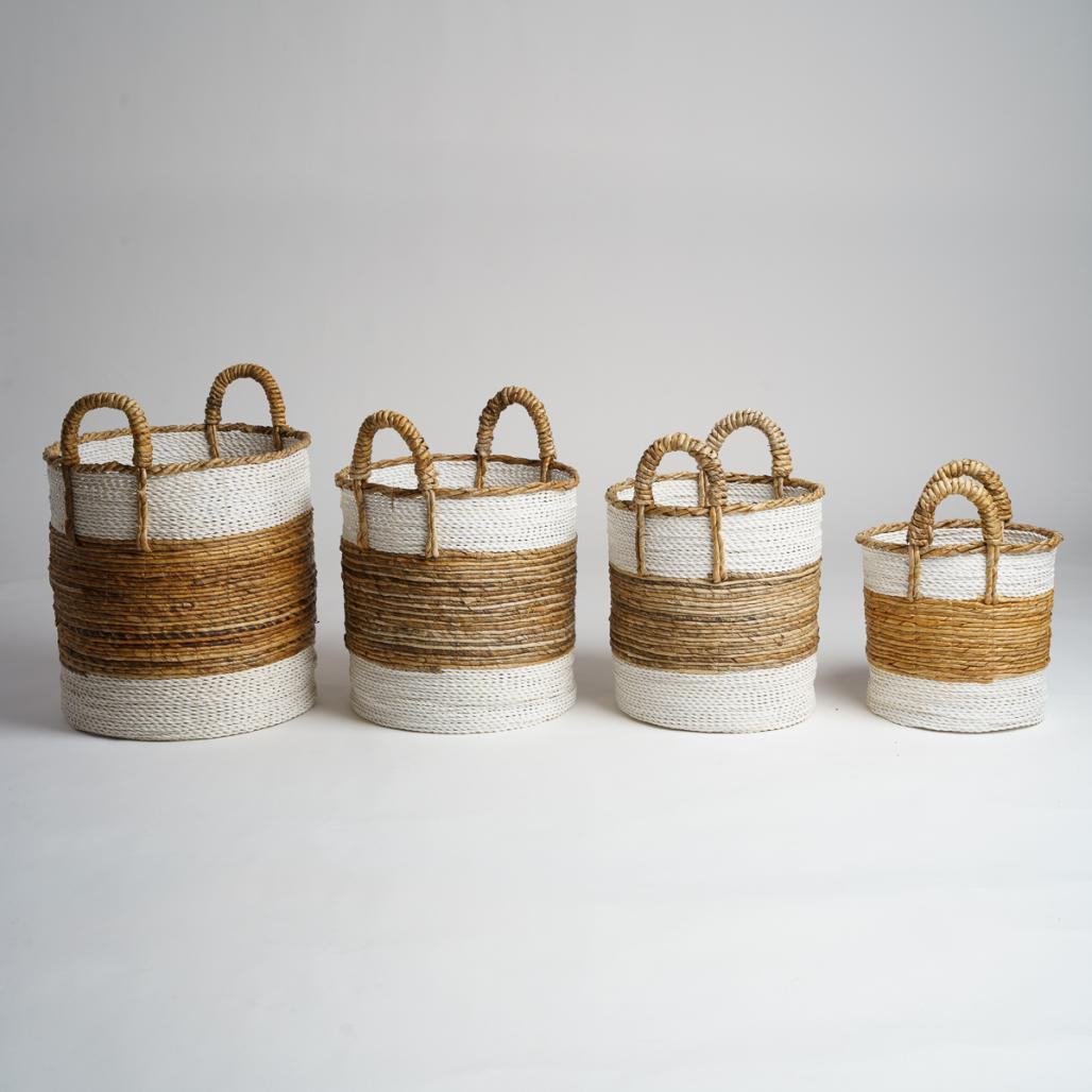 Panier en fibre végétale avec poignées M Unix Panier en fibre végétale avec poignées M Unix