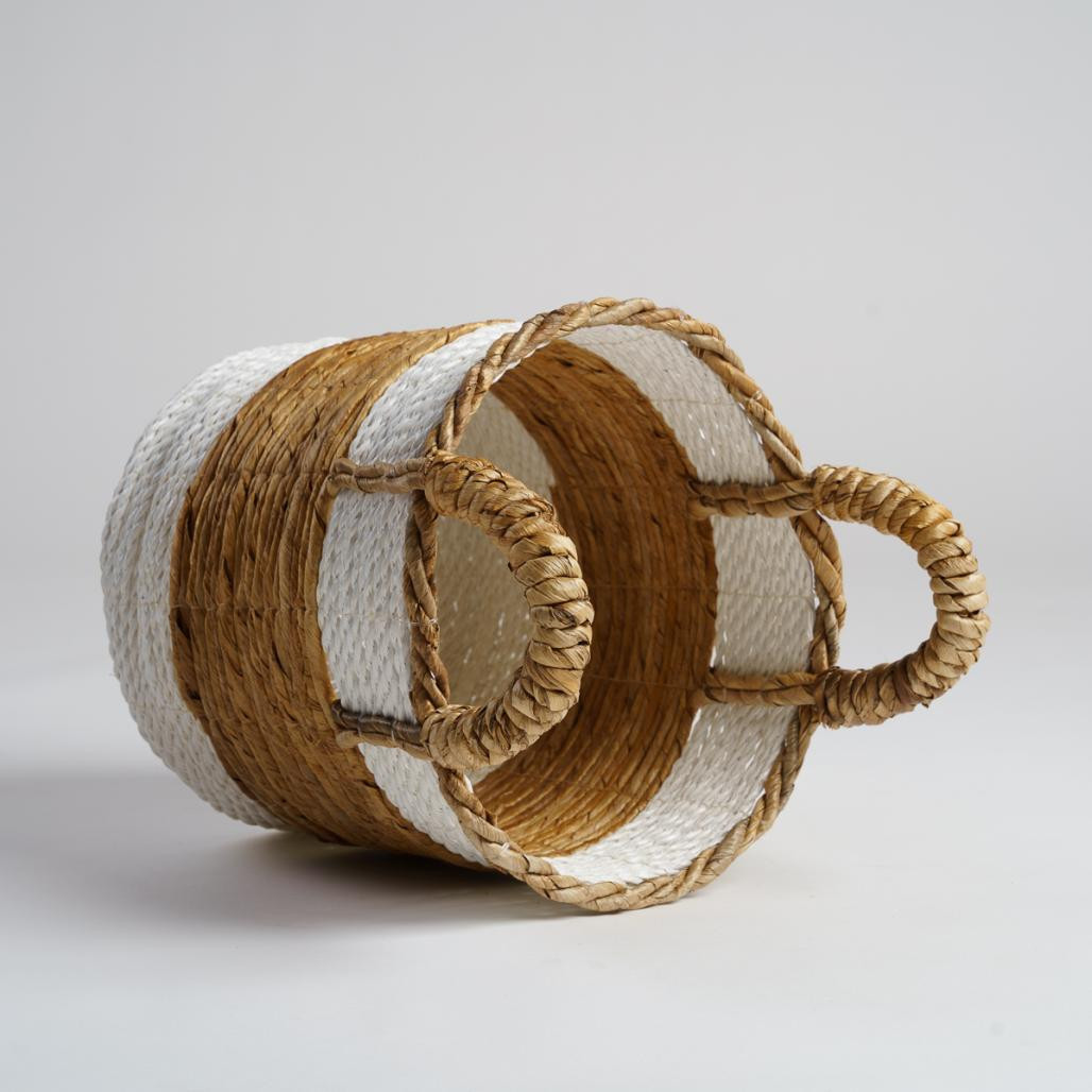 Panier en fibre végétale avec poignées S Unix Panier en fibre végétale avec poignées S Unix