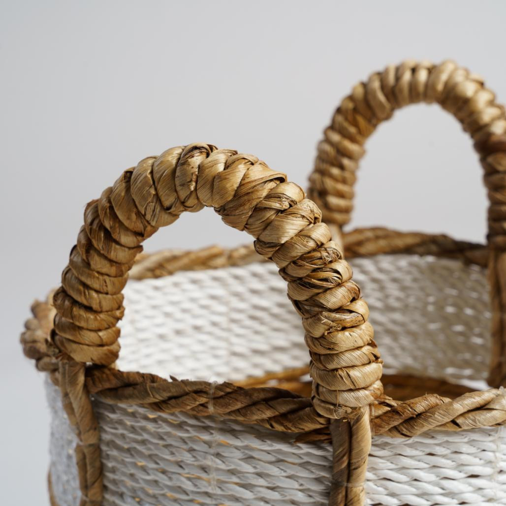 Panier en fibre végétale avec poignées S Unix Panier en fibre végétale avec poignées S Unix