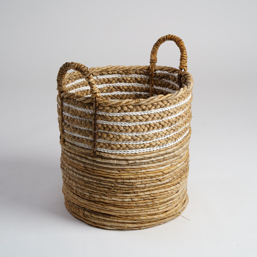 Grand panier en fibre végétale beige XL Yvo Grand panier en fibre végétale beige XL Yvo