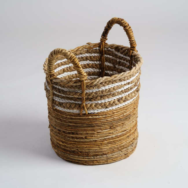 Panier en fibre végétale beige M Yvo