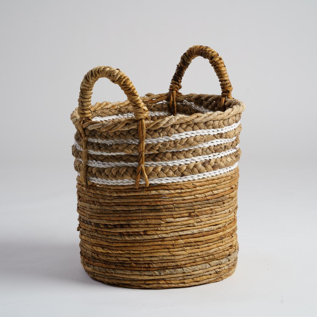 Panier en fibre végétale beige M Yvo Panier en fibre végétale beige M Yvo