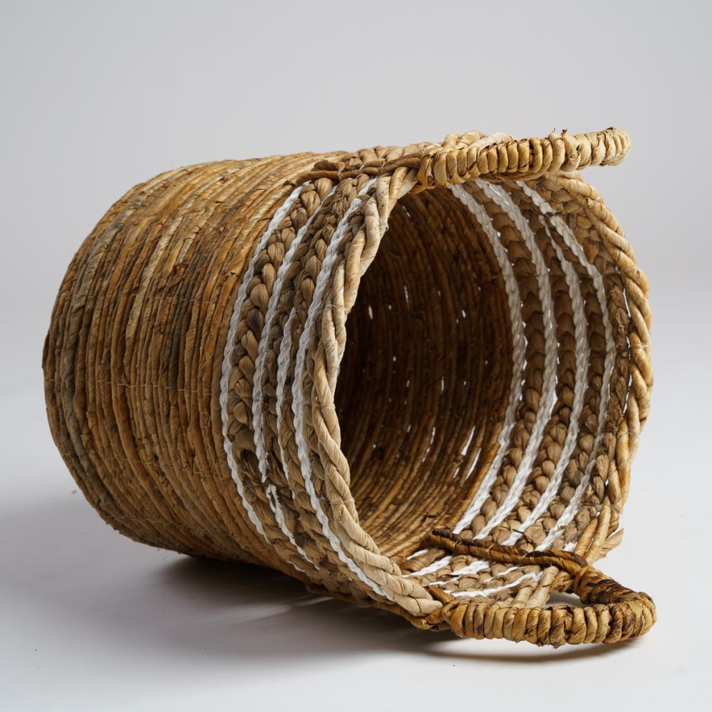 Panier en fibre végétale beige M Yvo Panier en fibre végétale beige M Yvo