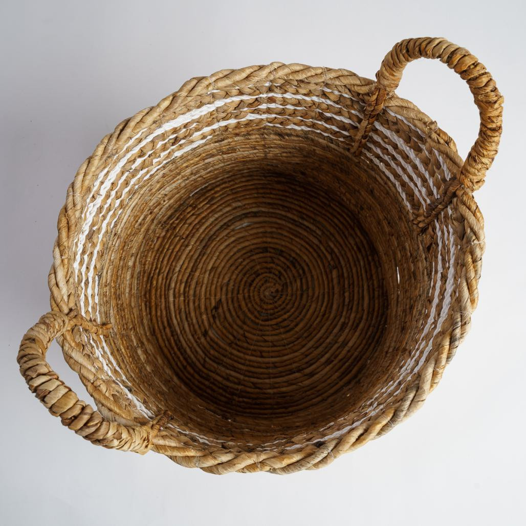 Panier en fibre végétale beige M Yvo Panier en fibre végétale beige M Yvo