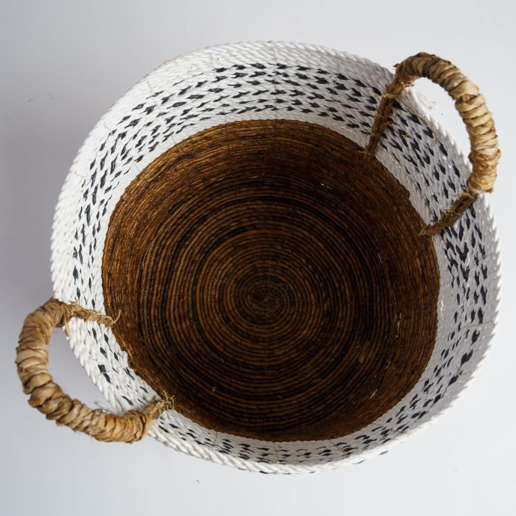 Grand panier avec poignée en fibre végétale XL Sookie