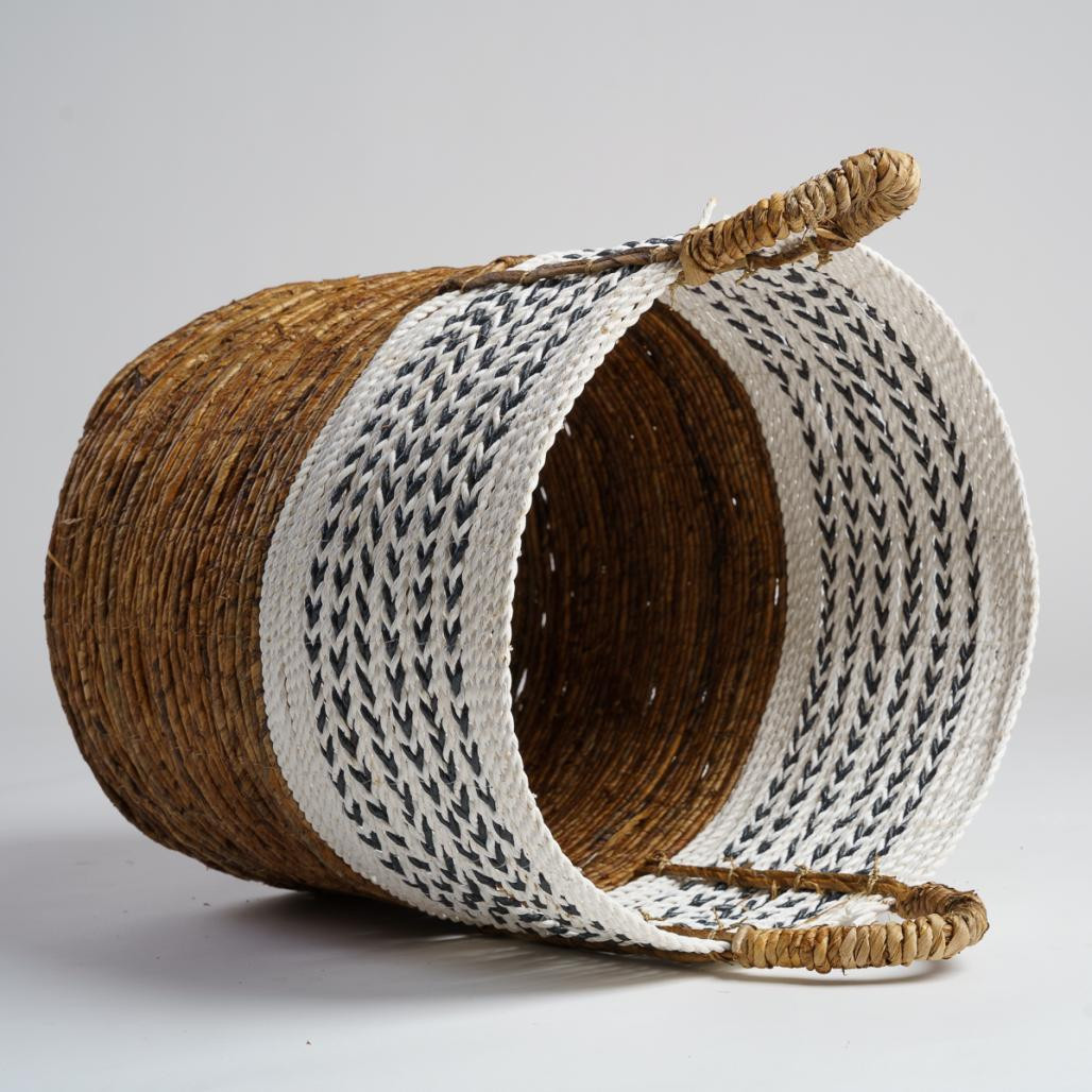 Grand panier avec poignée en fibre végétale XL Sookie