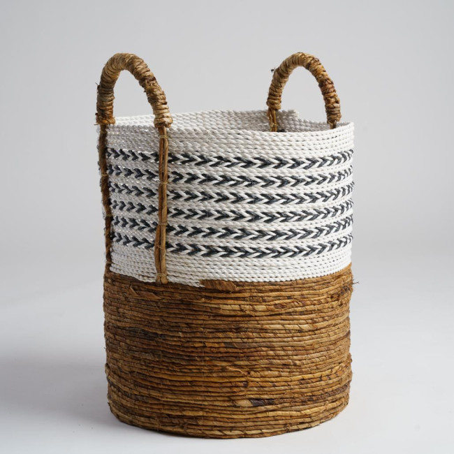 Panier avec poignée en fibre végétale L Sookie