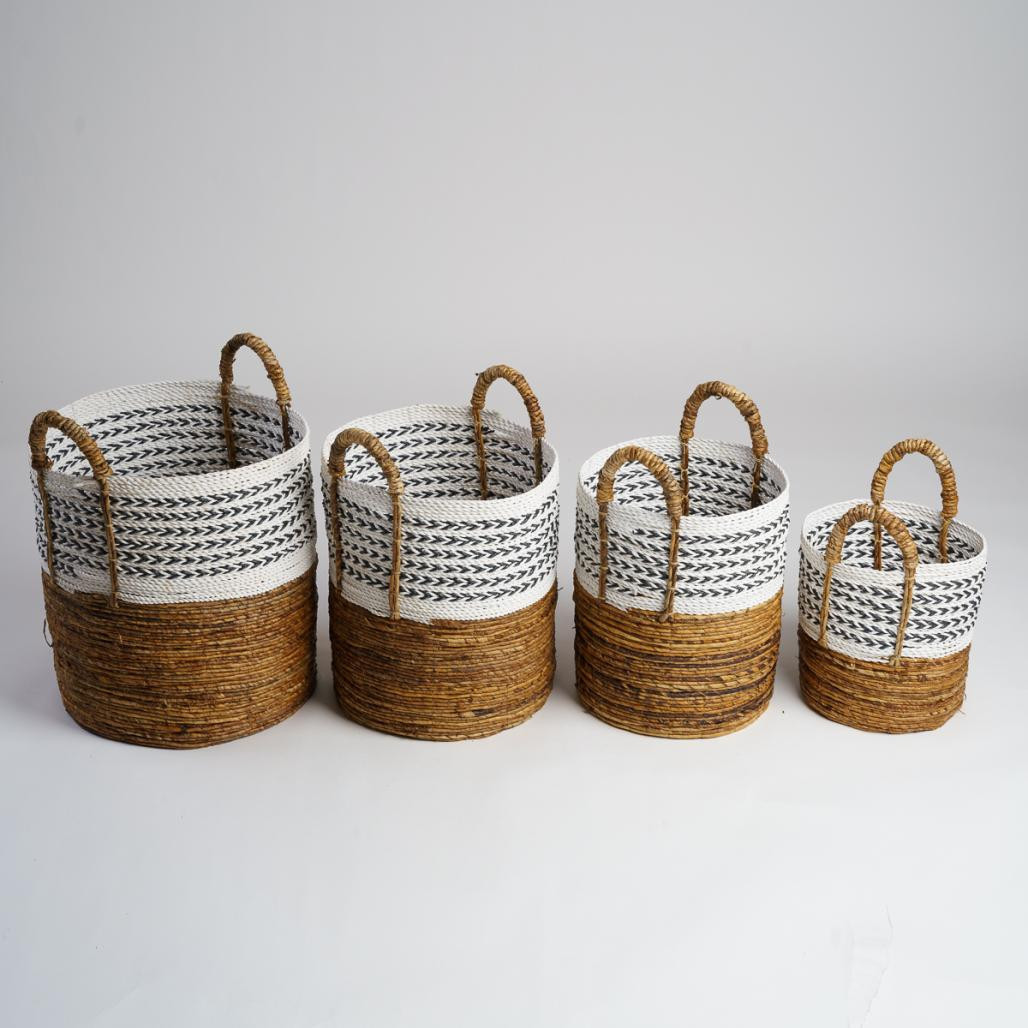 Panier avec poignée en fibre végétale M Sookie Panier avec poignée en fibre végétale M Sookie