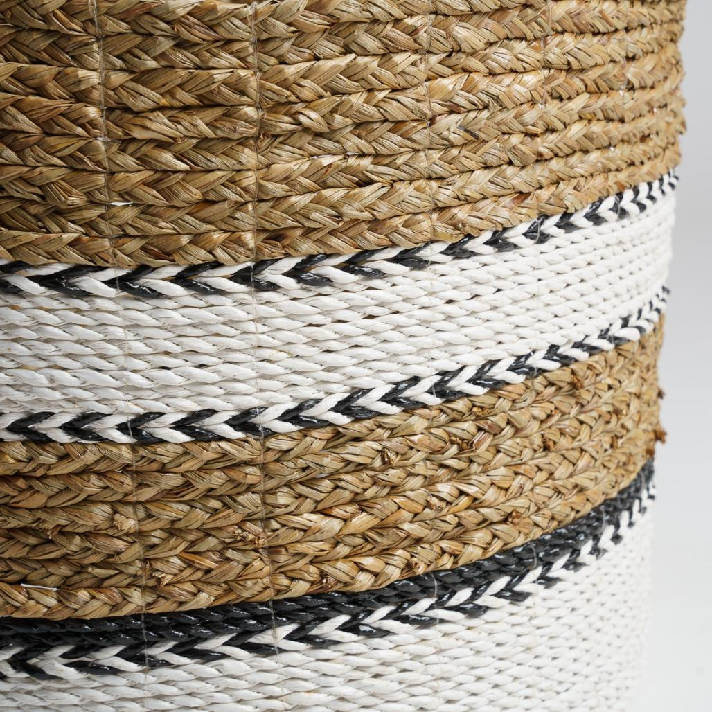 Grand panier tressé en jacinthe d'eau XL Cassi Grand panier tressé en jacinthe d'eau XL Cassi