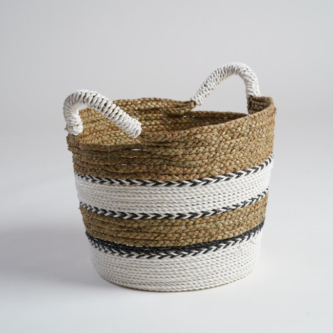 Panier tressé en jacinthe d'eau L Cassi