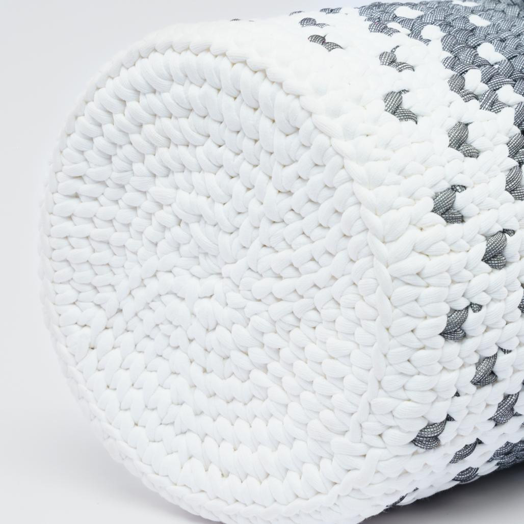 Panier en corde gris et blanc S Elly Panier en corde gris et blanc S Elly