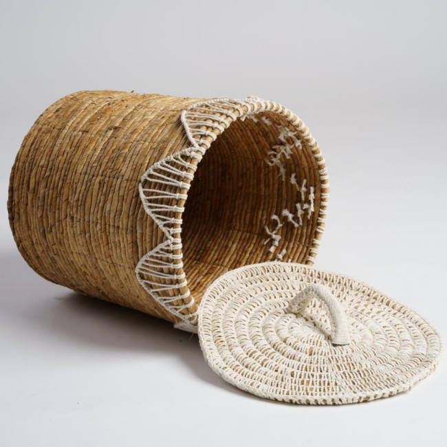 Panier à linge tressé H.40 cm Major