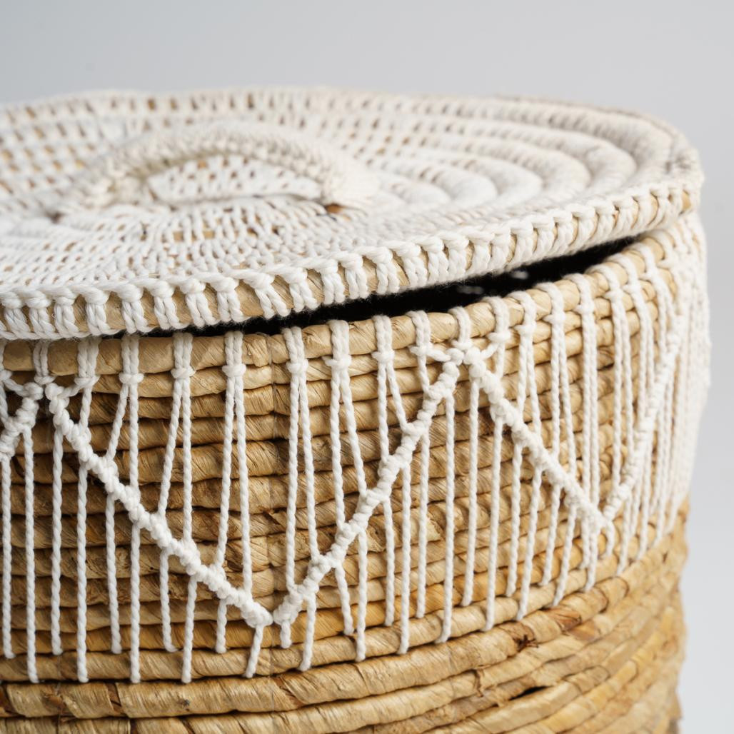 Panier à linge tressé H.40 cm Major