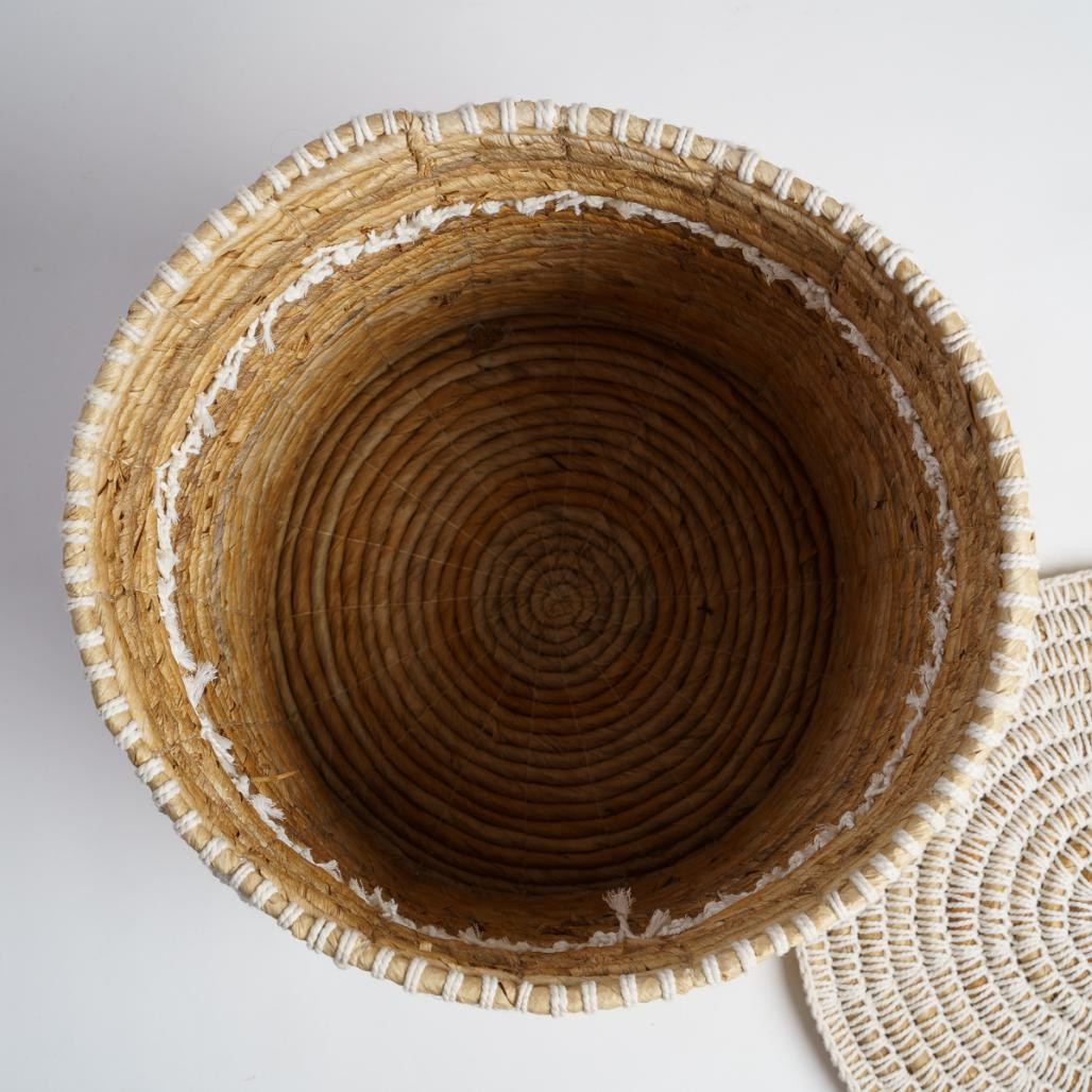 Panier à linge tressé H.40 cm Major