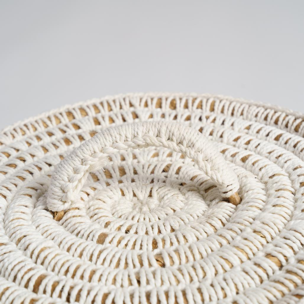 Panier à linge tressé avec couvercle H.35 cm Major