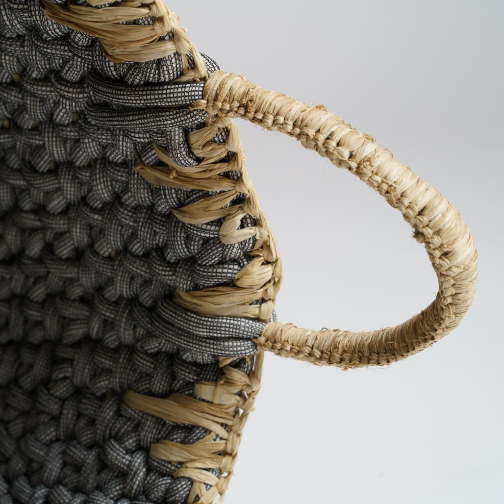 Ensemble de paniers en corde gris Eika Ensemble de paniers en corde gris Eika