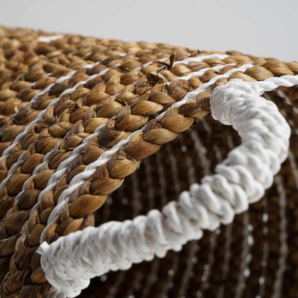 Lot de 2 paniers tressés en jacinthe d'eau XL-M Vito Lot de 2 paniers tressés en jacinthe d'eau XL-M Vito