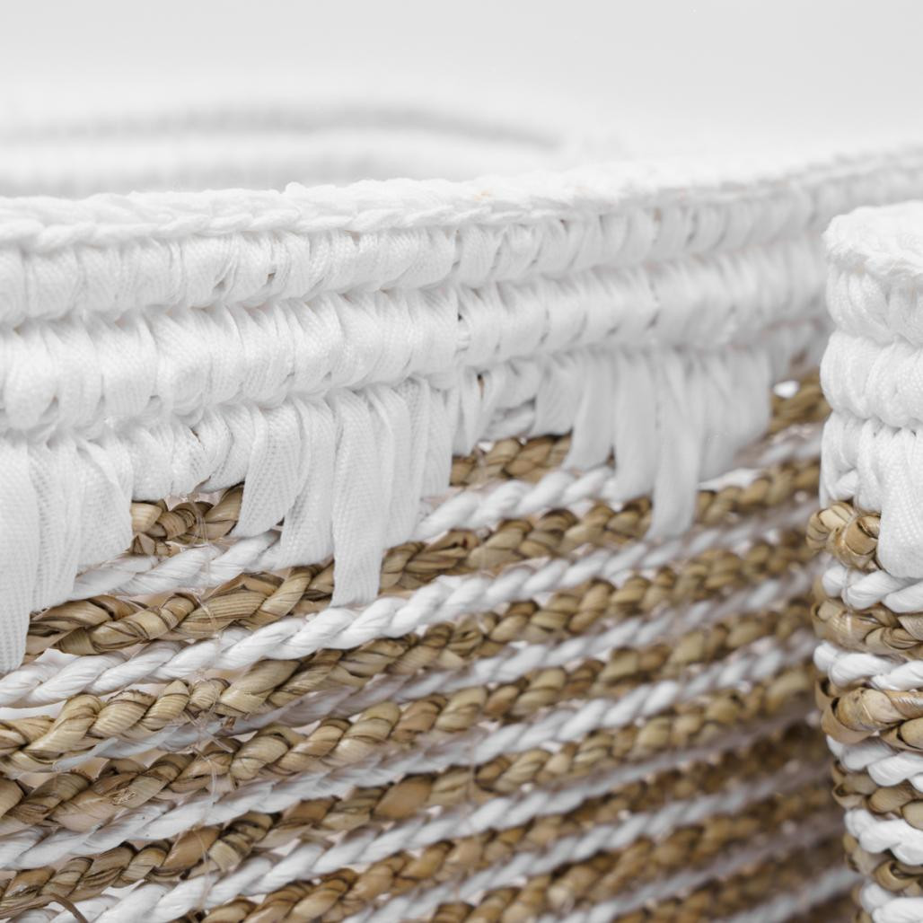 Ensemble de 2 paniers de rangement en jonc de mer M-S Caty Ensemble de 2 paniers de rangement en jonc de mer M-S Caty