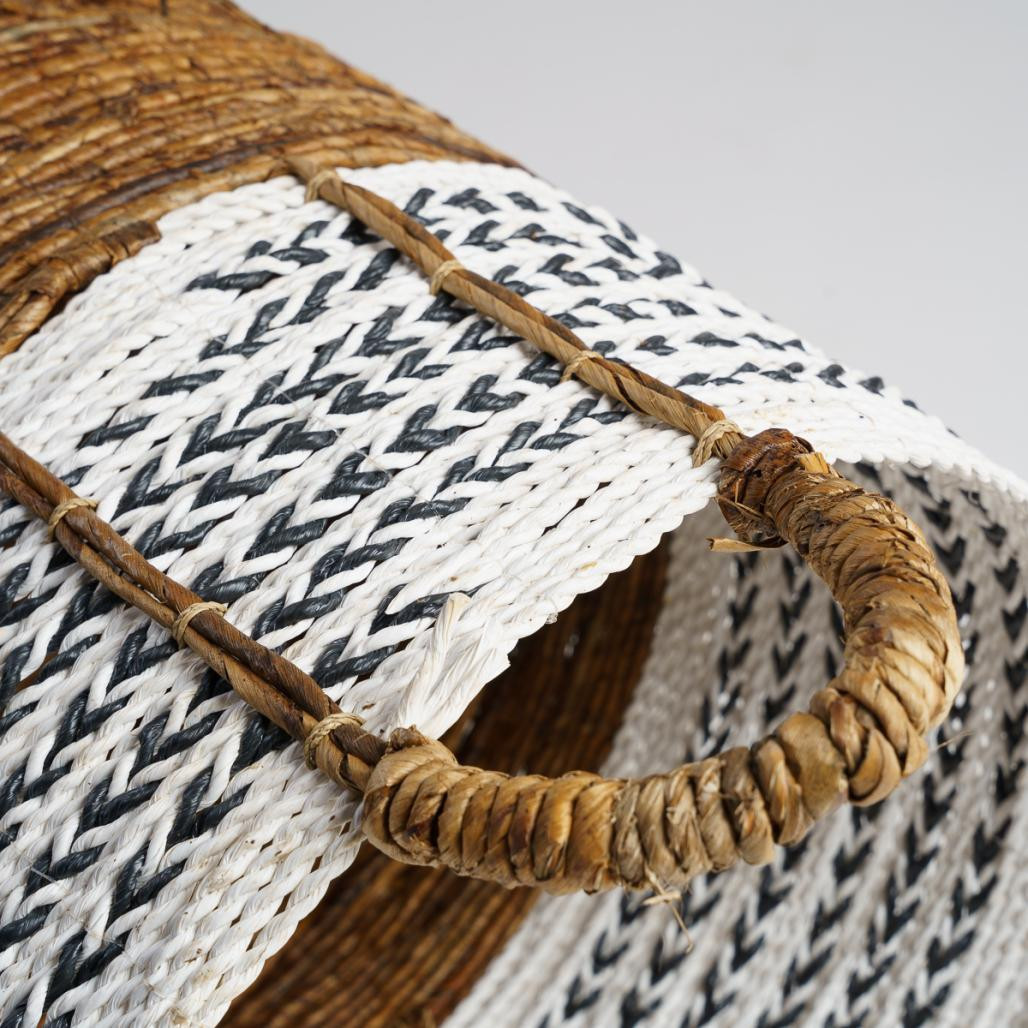 2 paniers avec poignée en fibre végétale XL-M Sookie