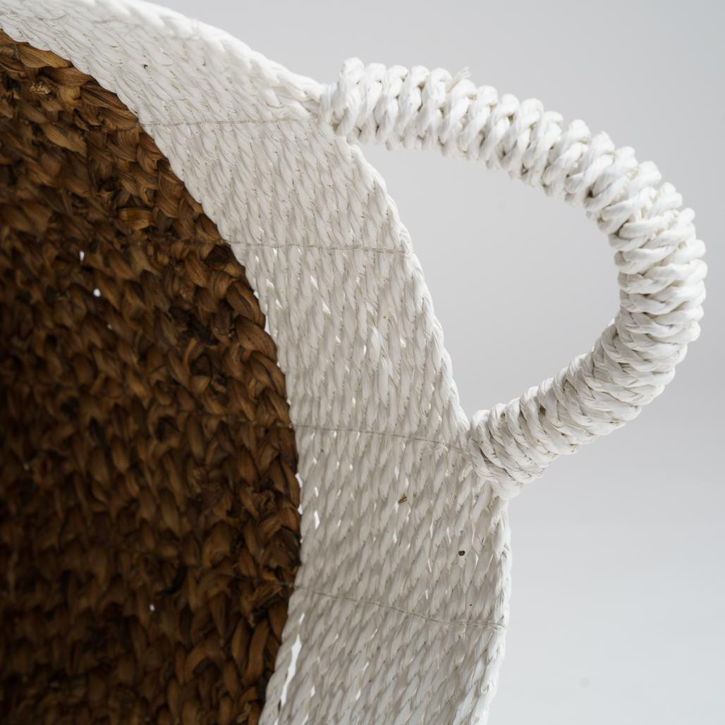 Lot de 2 paniers tressés en jacinthe d'eau L-S Vito Lot de 2 paniers tressés en jacinthe d'eau L-S Vito