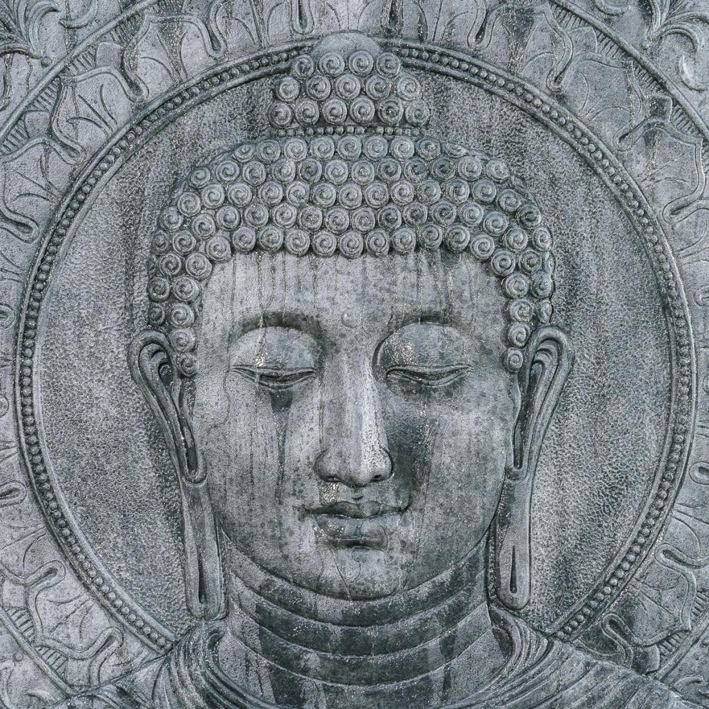 Mur d'eau bouddha avec fleurs de lotus 165cm Mur d'eau bouddha avec fleurs de lotus 165cm