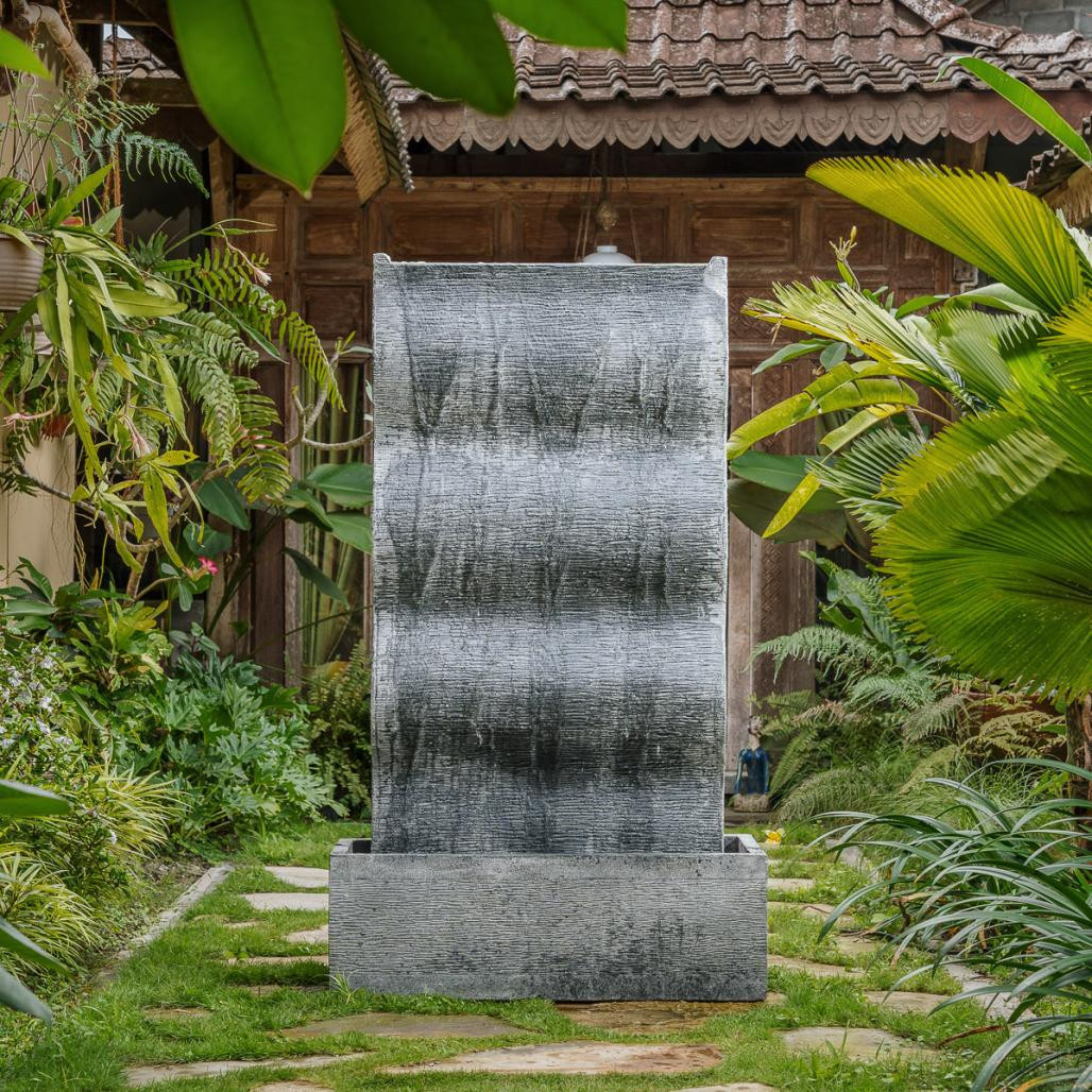 Mur d'eau contemporain vague double face 155cm Mur d'eau contemporain vague double face 155cm