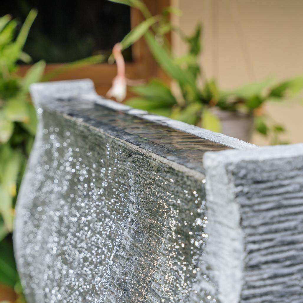 Mur d'eau contemporain vague double face 155cm Mur d'eau contemporain vague double face 155cm
