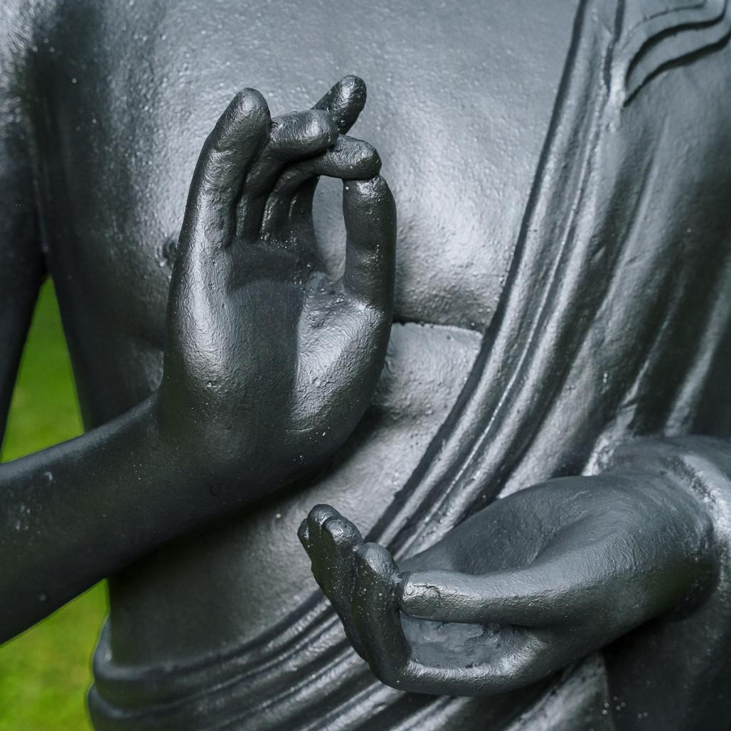 Statue de bouddha assis noir 150cm Statue de bouddha assis noir 150cm