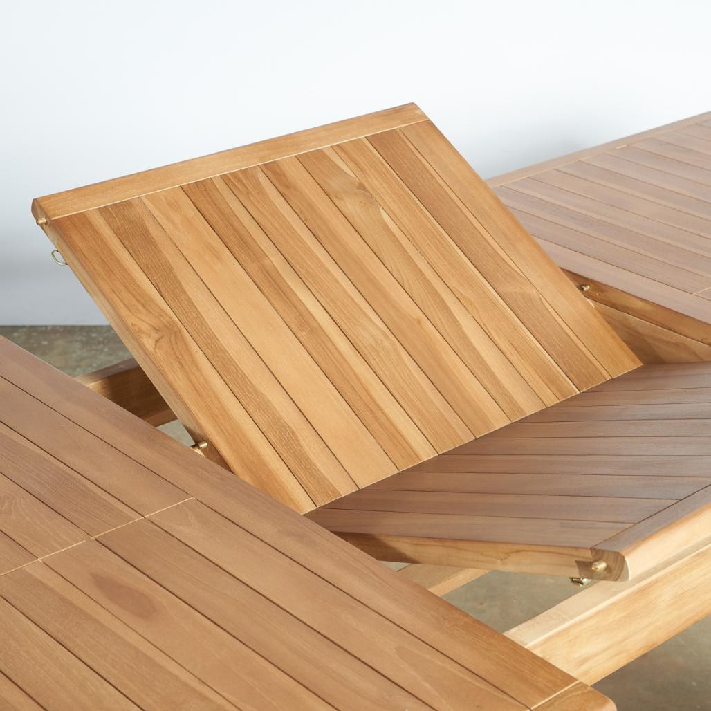 Table de jardin en teck avec rallonge 6/10 pers. Mao Table de jardin en teck avec rallonge 6/10 pers. Mao