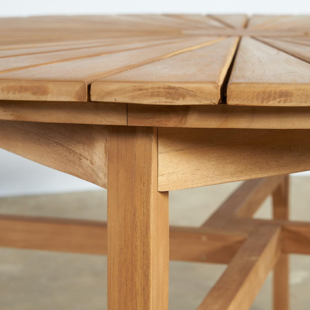 Table de jardin ronde en teck 150 cm Roxan Table de jardin ronde en teck 150 cm Roxan